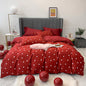 60s Egyptian Organic Cotton Duvet Cover Sets red white