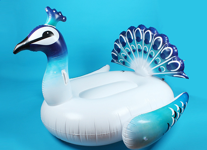 Inflatable Peacock Pool Float Lounge Raft - - pool float