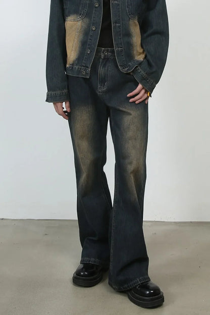Men's Bootcut Baggy Jeans - Dark -