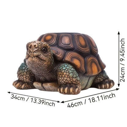 18" Garden Turtle Statue Stool - Multi-Purpose Decorative Resin Sculpture - - Garden Sculptures