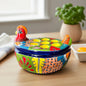 Talavera Chicken Egg Crate Handmade Ceramic Egg Holder - - Talavera Egg Crate