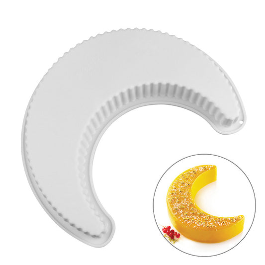 Moon Shape Silicone Cake Mold - White - cake mold