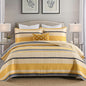 Homzard Cotton King Quilt - Yellow & Gray Bedspread - 04yellow Gray Black King (106"x98") - quilt