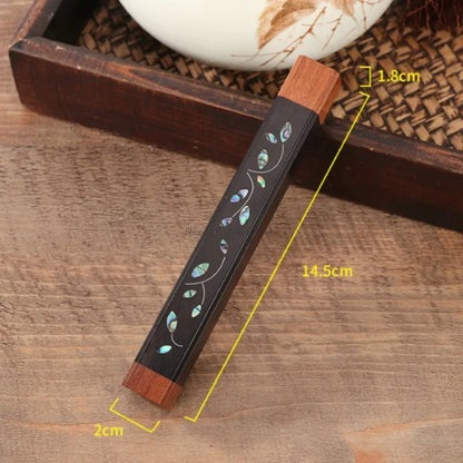 Creative Wooden Square Incense Box with Incense Plug Aromatherapy Tools - - Incense Tools