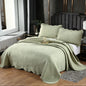 Embroidered Cotton Embossed Bedspreads Green