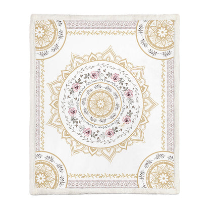 Chinese Floral Flannel Blanket – Soft Printed Throw in Multiple Sizes - 14 Style - Blankets