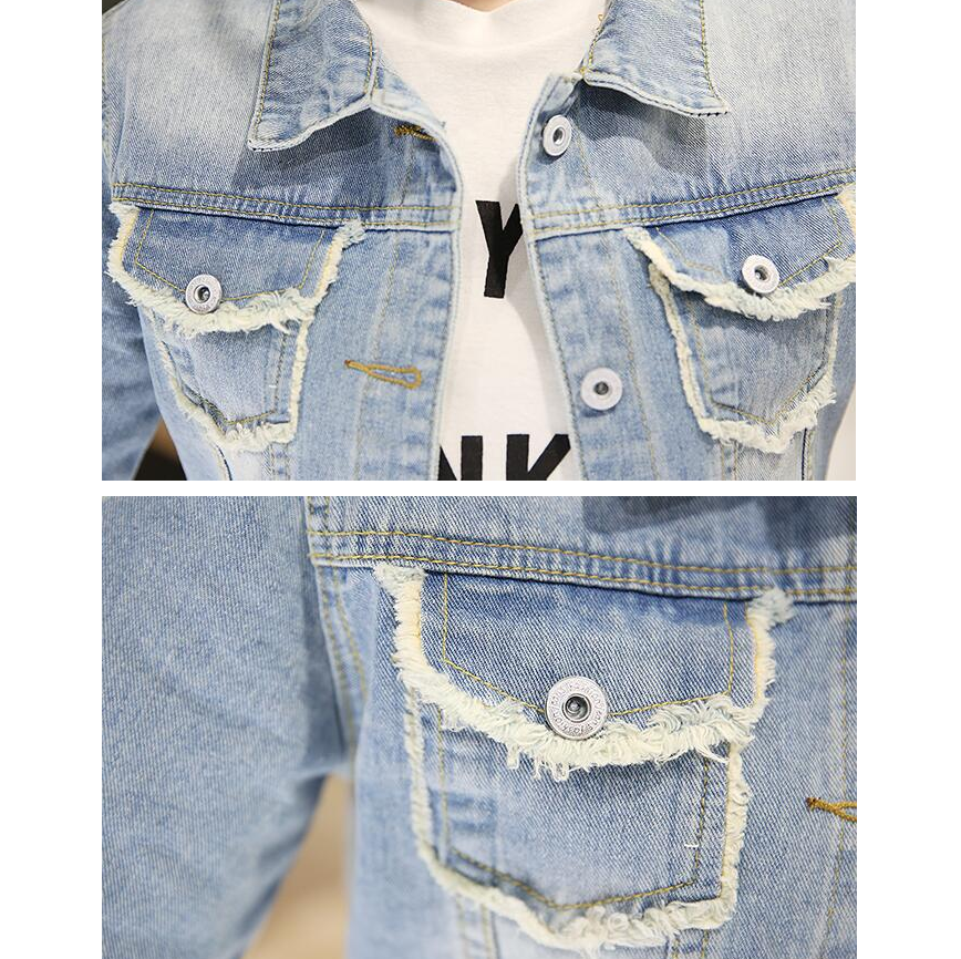 Short Denim Jacket - - jacket