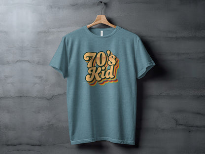 Retro Style 70s Kid With Colorful Layers T-Shirt- Cloud 16 Clothing Co.- {{Product type}}