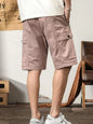 Men's Loose Fit Cargo Shorts - Pink -