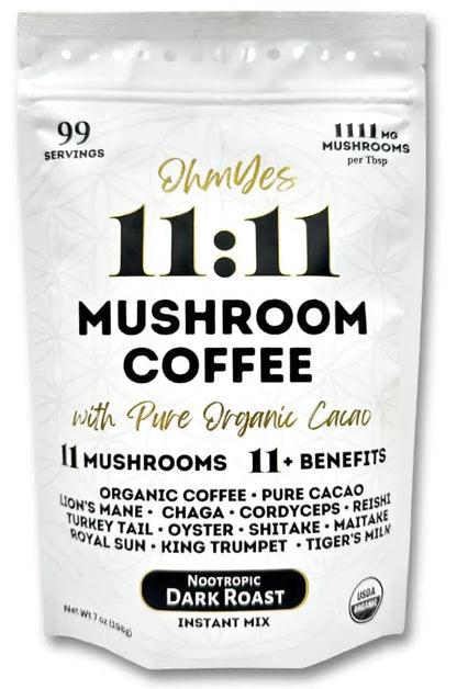 OhmYes 1111 Organic Mushroom Coffee + Cacao Powder - Kia Day Design