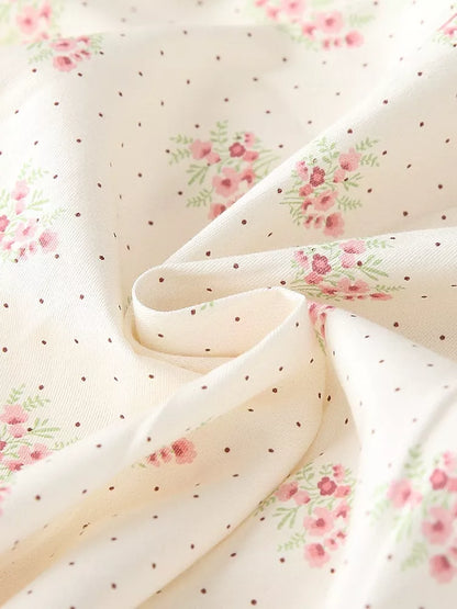 Children's Floral Print Long Sleeve Casual Dress - -