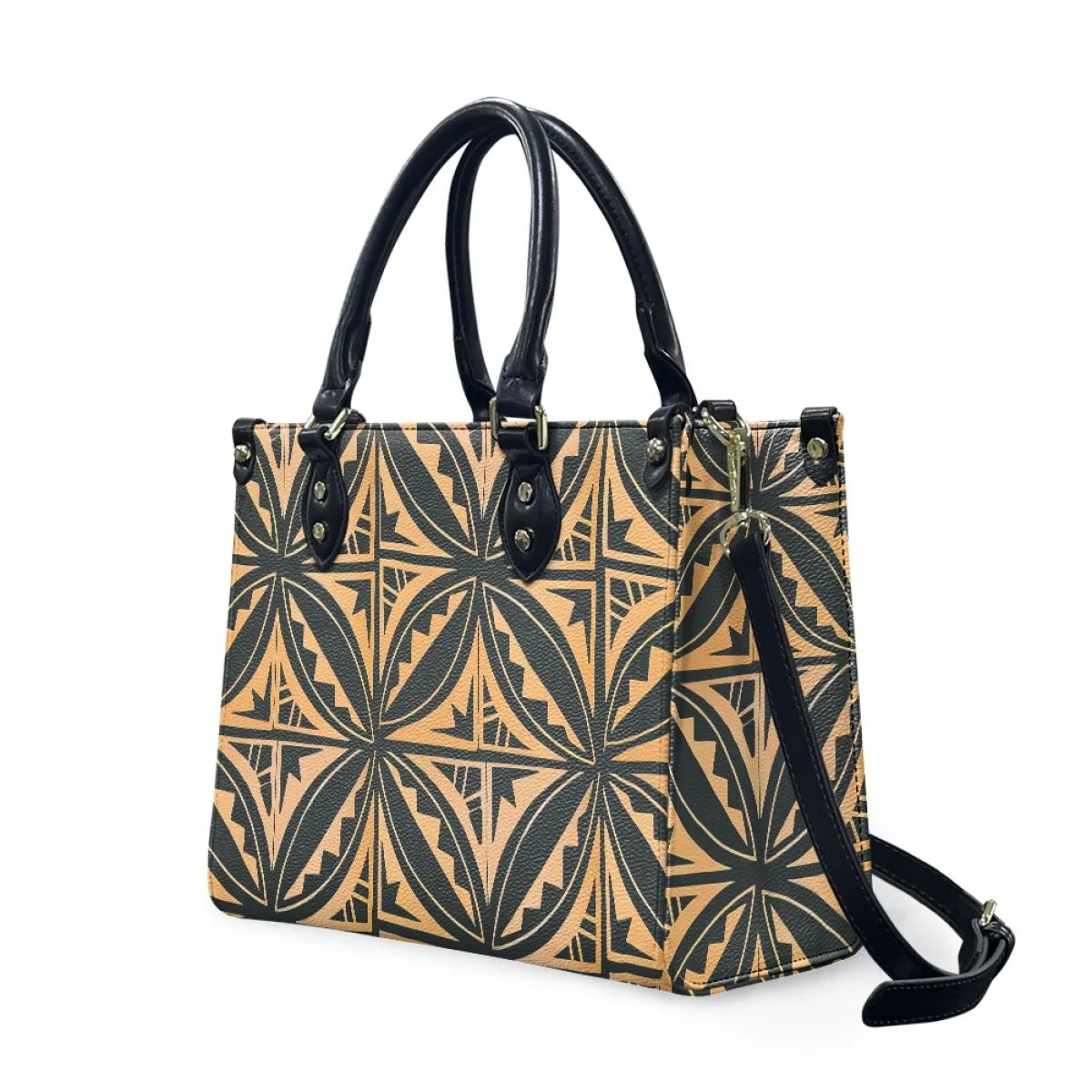 Polynesian Hawaii Tribal Print Tote Bag for Women Shoulder Purse Handbag