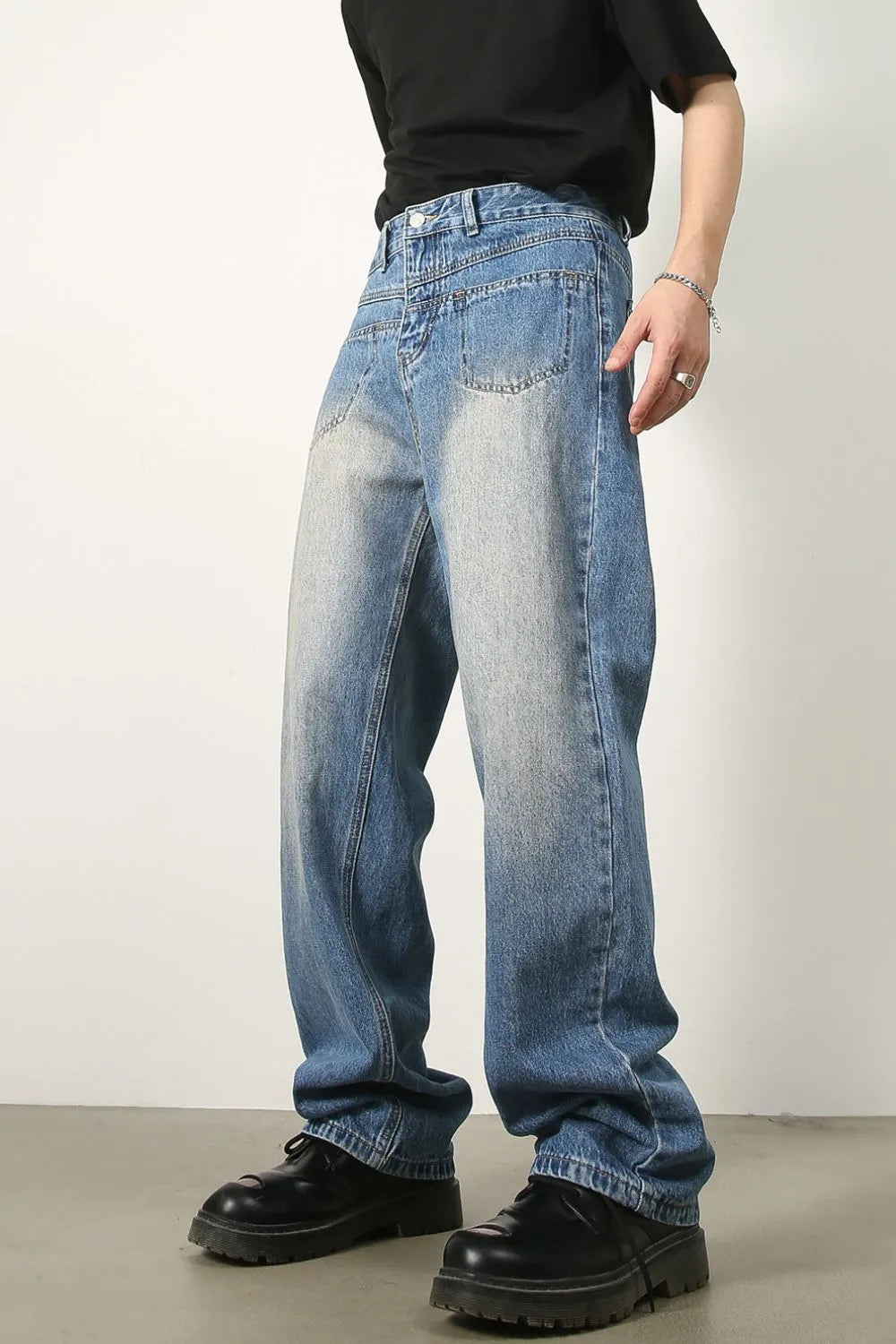 Men's Mid Rise Jeans - -