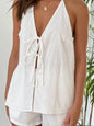 Tied Front Halter Neck Top and Shorts Set- Shopimist- {{Product type}}