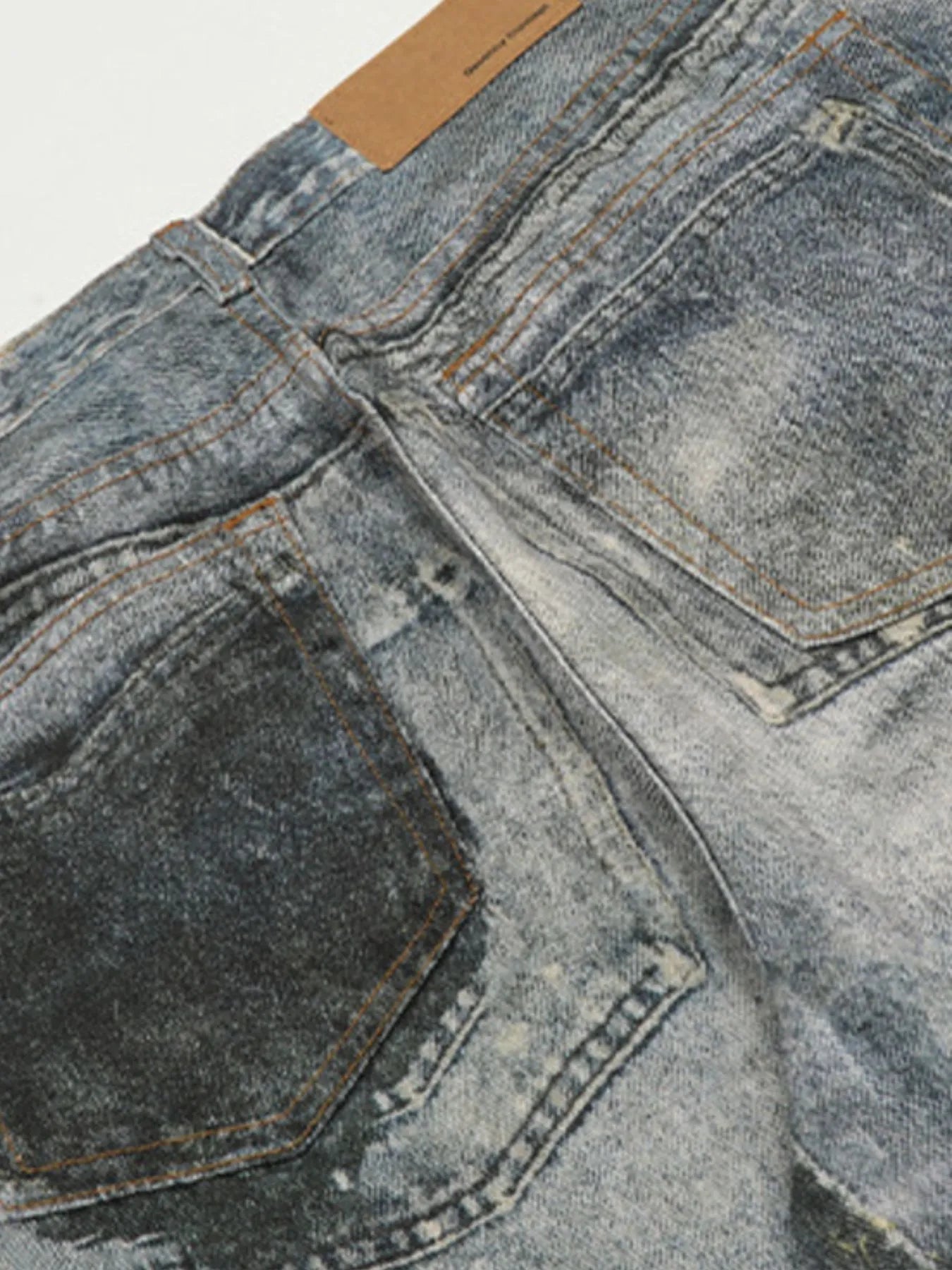 Men's Vintage Wide Leg Denim Jeans - -