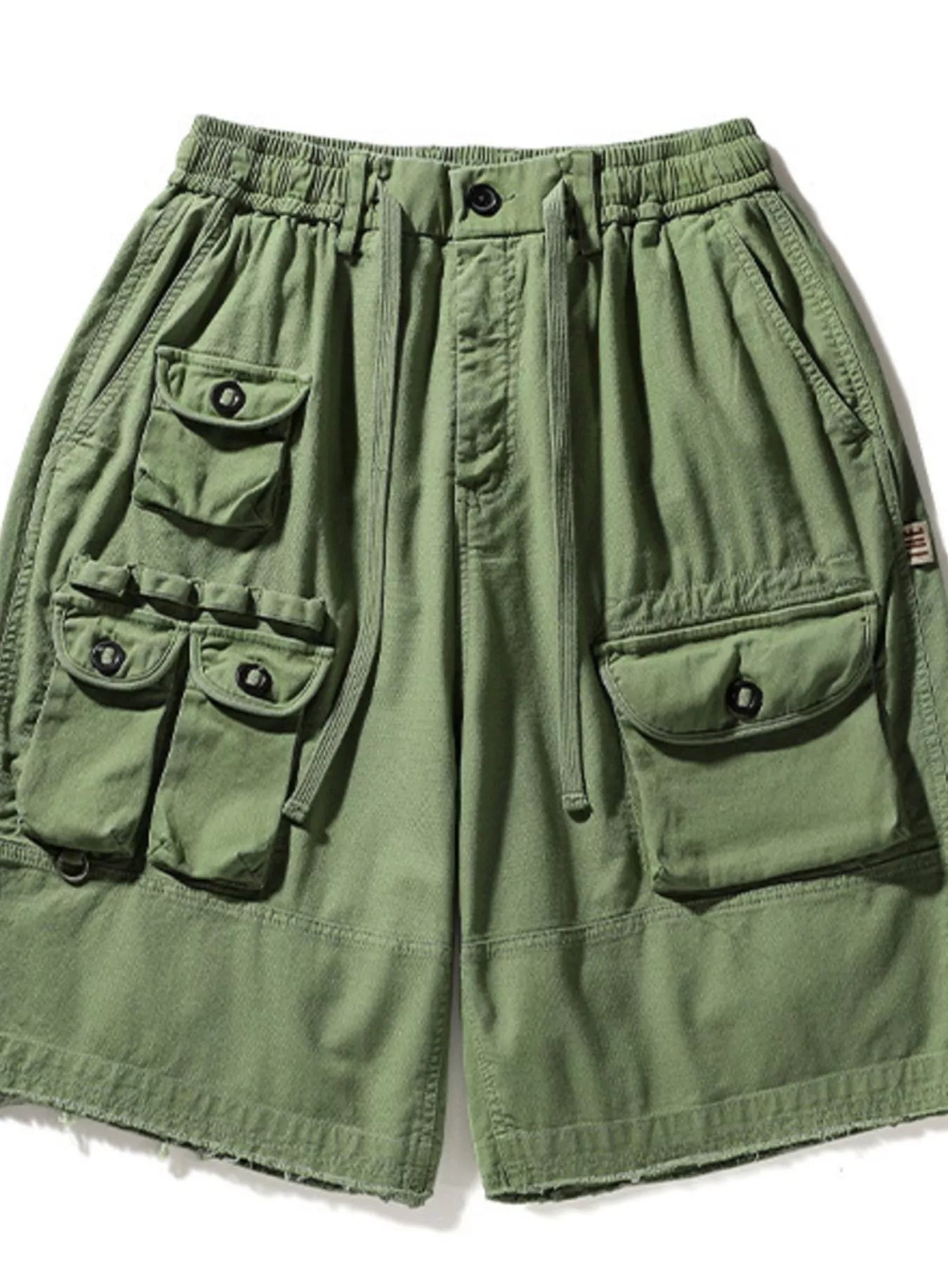 Men's Multi Pockets Shorts - Green -