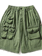 Men's Multi Pockets Shorts - Green -