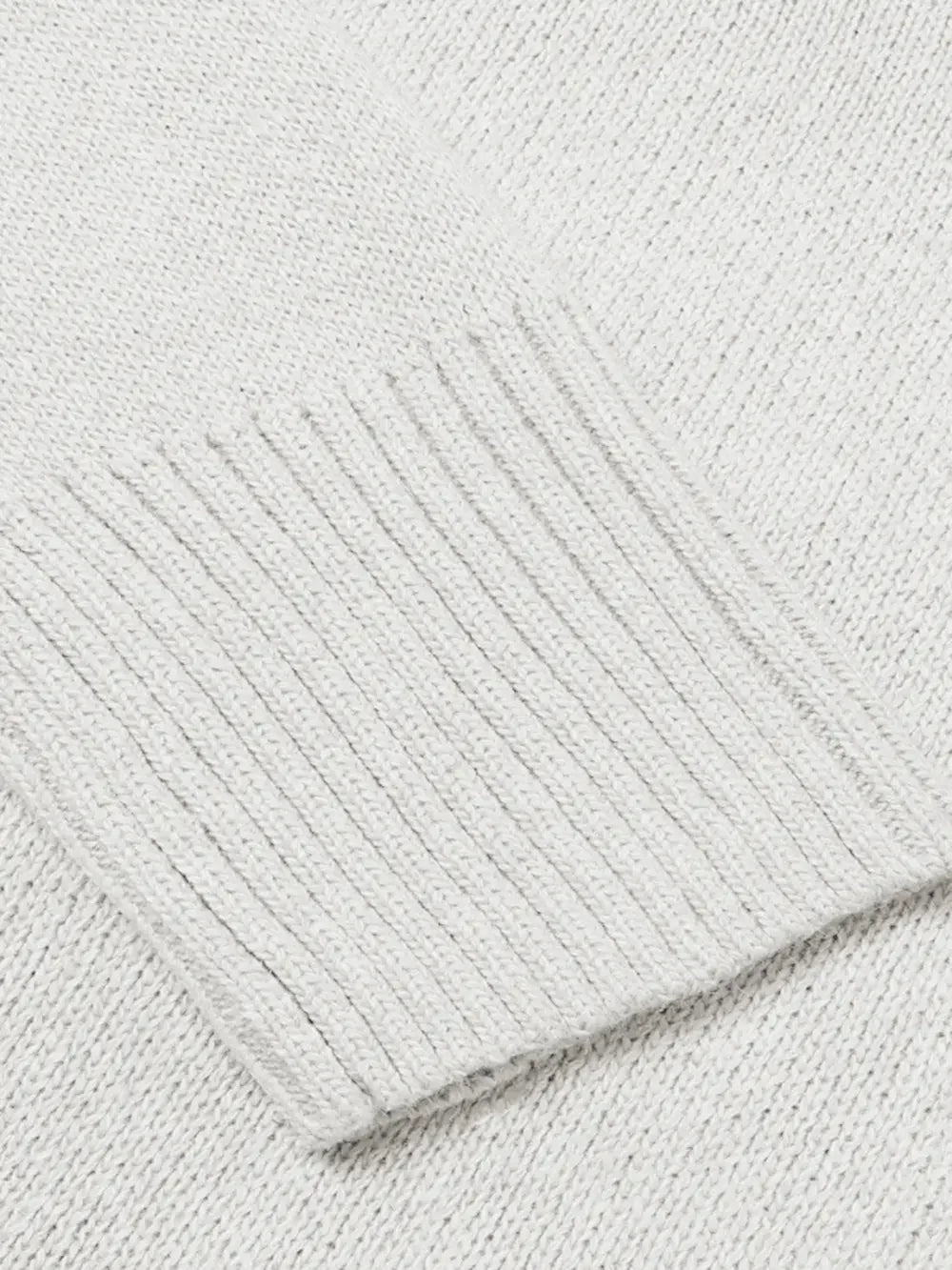 V-Neck Long Sleeve Knit Top - -