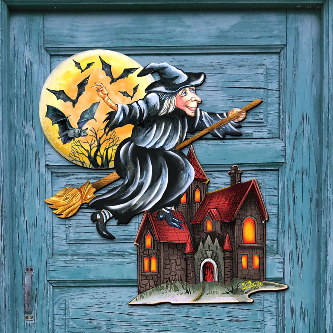 Witch Halloween Door Decor by G. DeBrekht - Thanksgiving Halloween Decor - 8114010H - - Door Hangers
