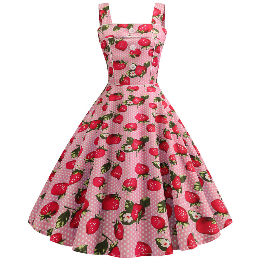 1950s Sleeveless Vintage Swing Dresses for Women