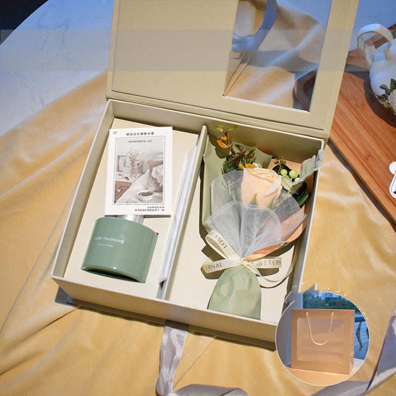 Bouquet Set Gift Box Send Teacher Soap Flowers - Gardenia - 0