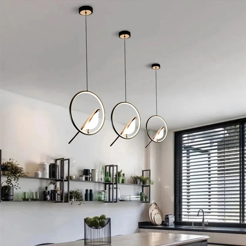 Modern Magpie Hanging Lamp Nordic LED Pendant Lights