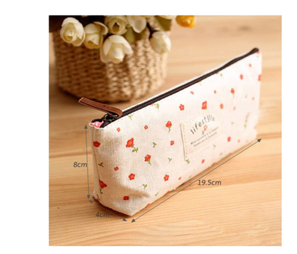 Student Stationery Storage Bag - Beige - pencil case