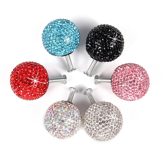 Glass Knob Glossy Round Knobs with Screws