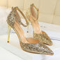 Sequin Stiletto High Heels