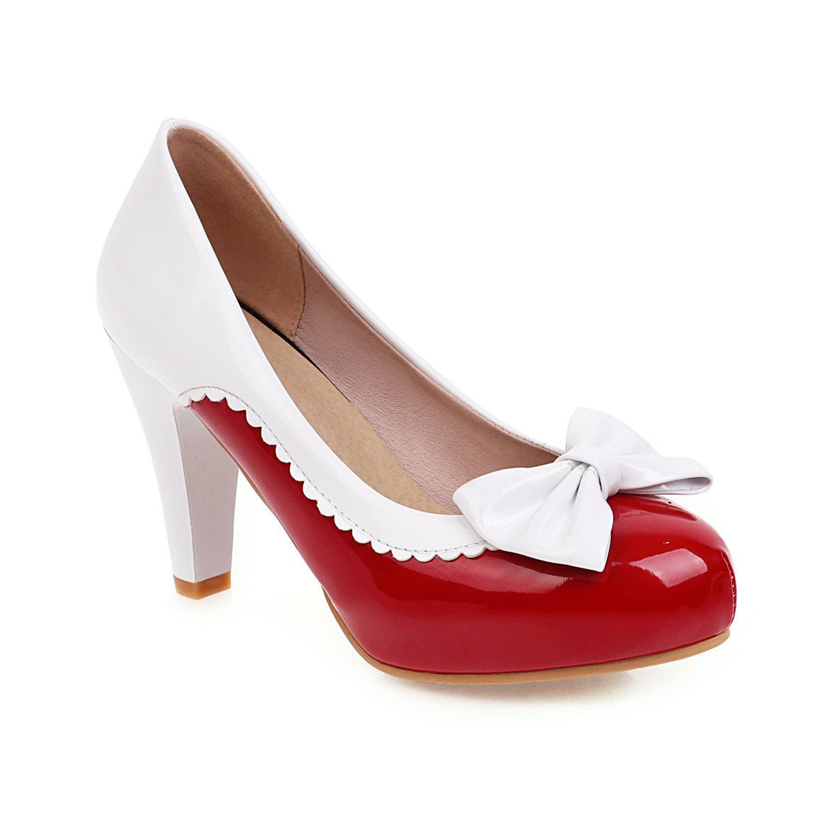 Colorful Princess Bow High Heels and Flats - Red 35 - heels