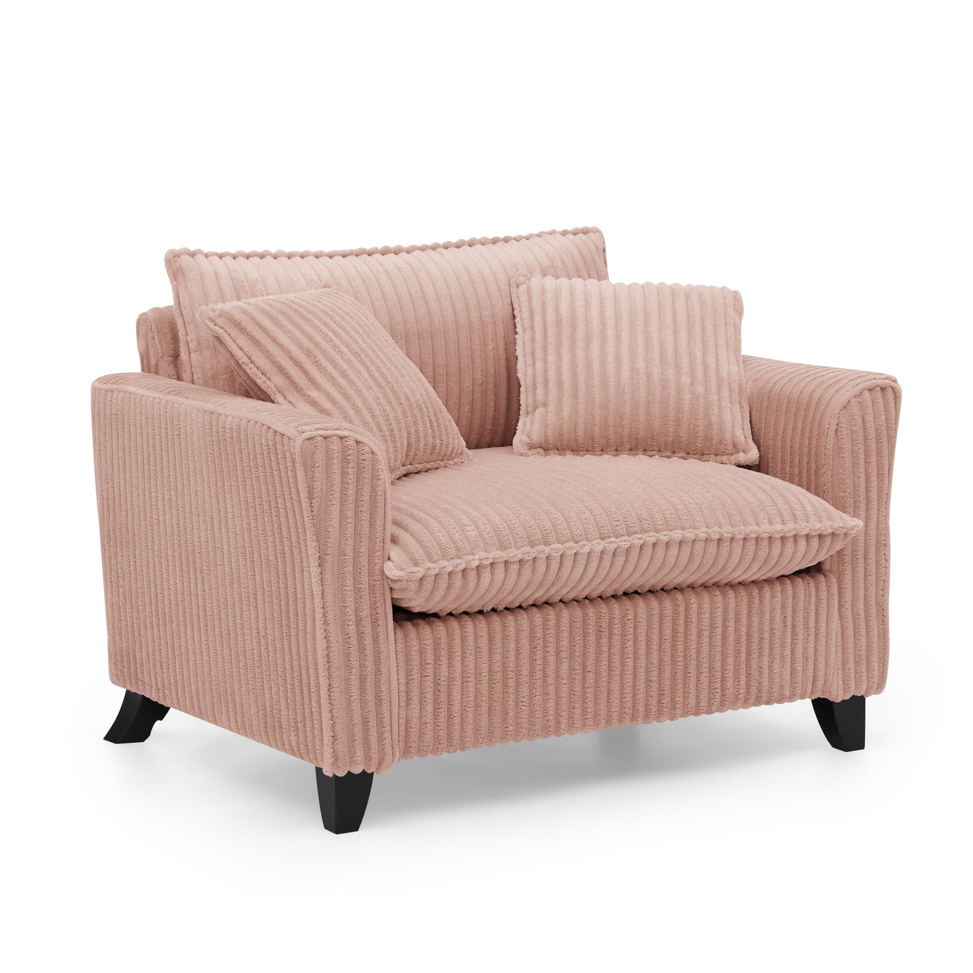 Lazy sofa chair, comfortable single-person sofa chair, with a backrest and soft seat cushion, having armrests on both sides, suitable for living room and bedroom - Pink- Montret- {{Product type}}