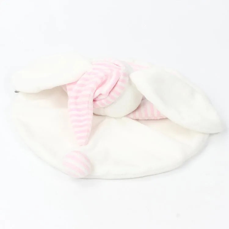 Lovely Rabbit Baby Blanket Plush Animal Head Security Baby Blanket