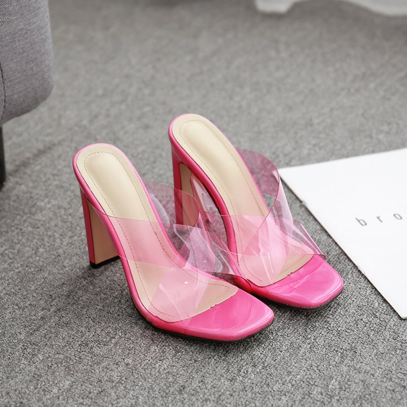 Sleek Womens Heels - Rose Red 38 -