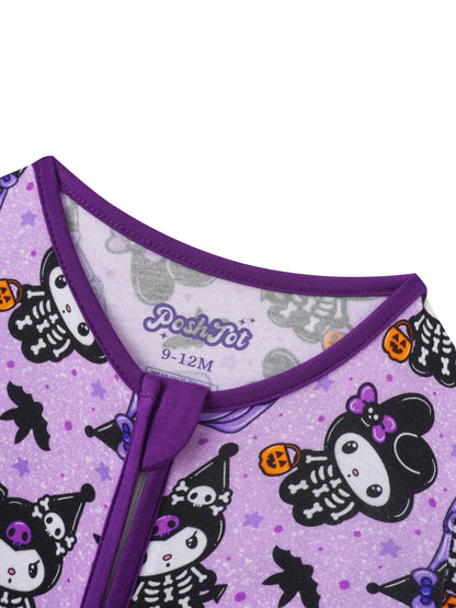 PoshTOT Sanrio Kuromi Purple Bamboo Baby Convertible Zippy Romper - - Zippy Romper