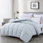 AlluraLux All-Season Comforter - Microfiber Fill - Queen Size - Silver Queen - comforter