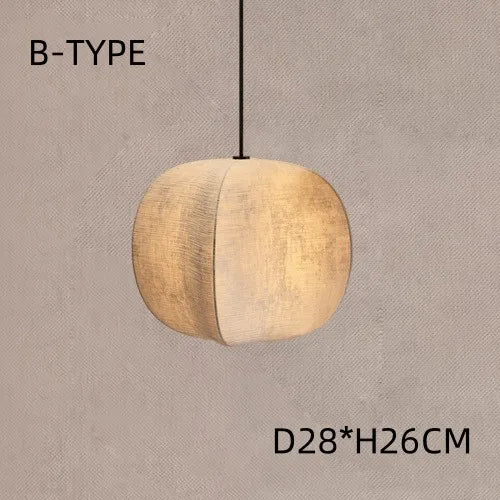 JYLIGHTING Modern Wabi-Sabi Lantern Chandelier Custom Fabric Pendant Light Store Restaurant Corridor Mall Decorative Lights