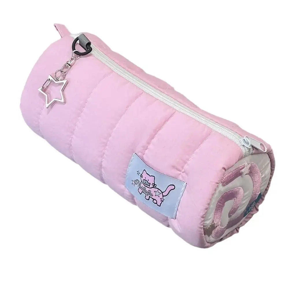 Large Capacity Soft Pencil Case pink