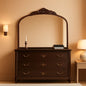 Bronze Vintage Baroque Mirror 40 By 30 Inch Arch Wall Mount - - Mirror