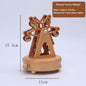 Wind Up Wooden Music Box brown light beige