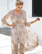 Sparkle Sequin Evening Dress - Beige XXL - dress