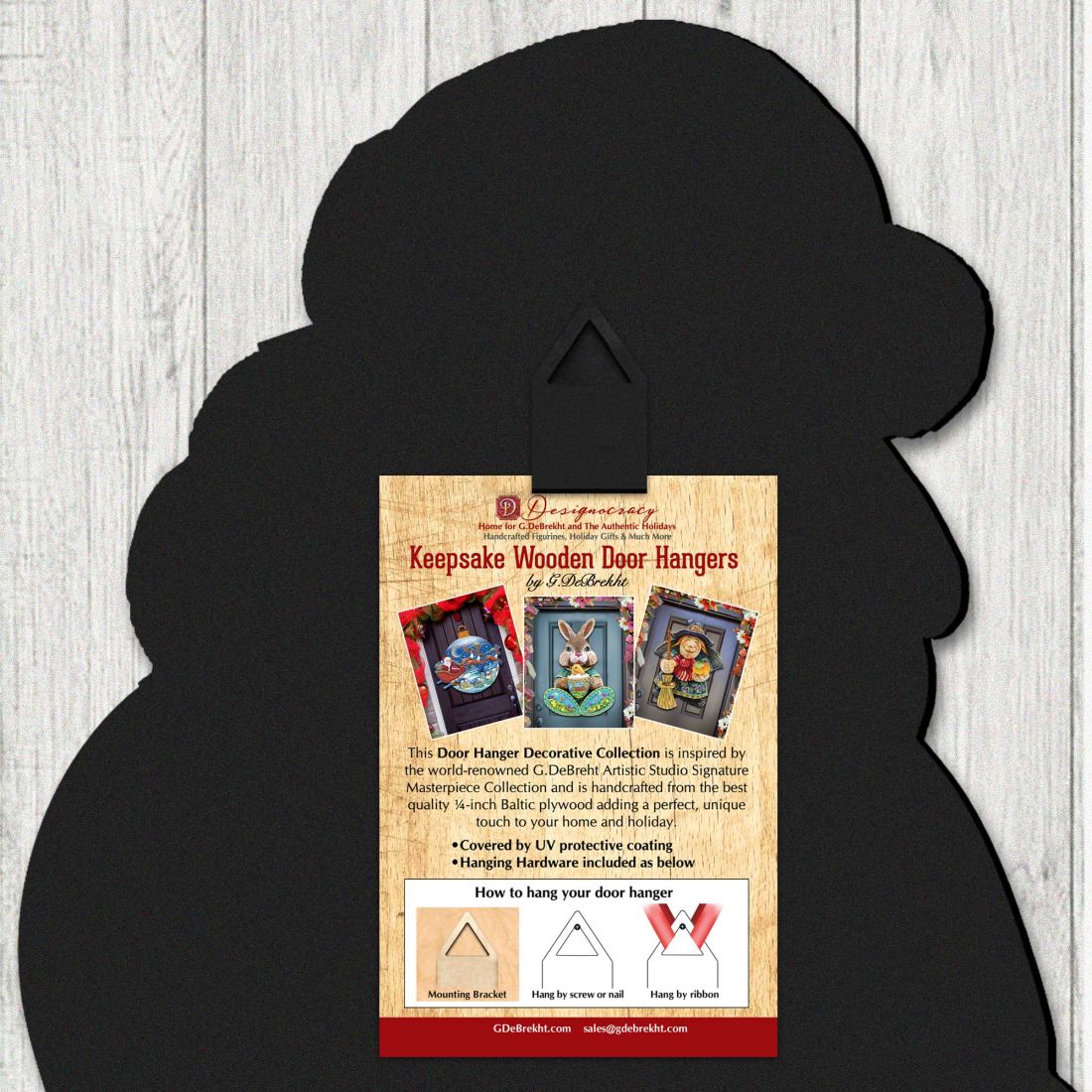 Halloween Eve Cat Halloween Door Decor by G. DeBrekht - Thanksgiving Halloween Decor - 8161039H - - Door Hangers