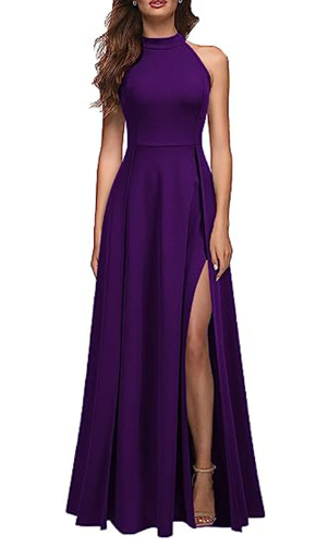 Chic Womens Halter Party Dress - - dress