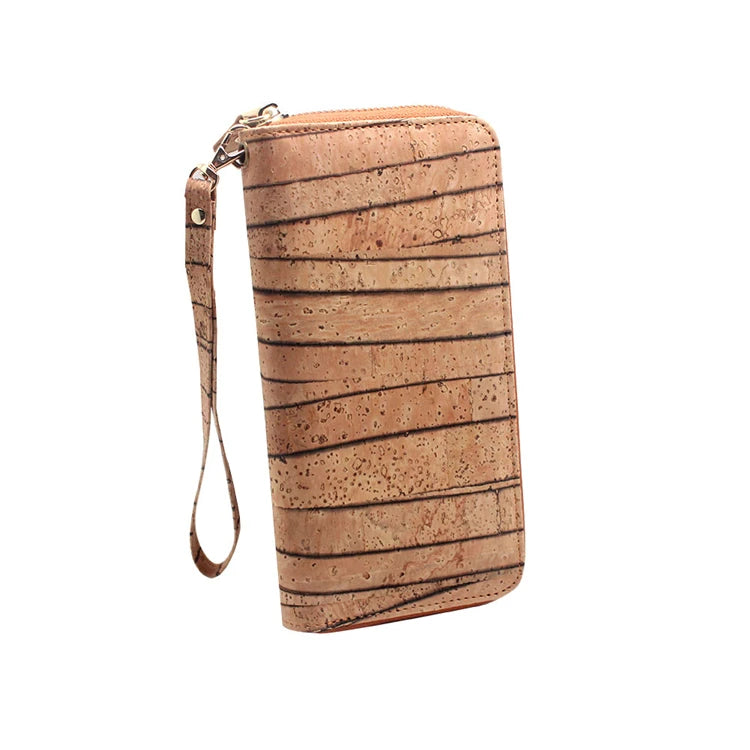 Handmade Eco-Friendly Cork Cardholder Wallet Purse With Strap and Coin Pocket