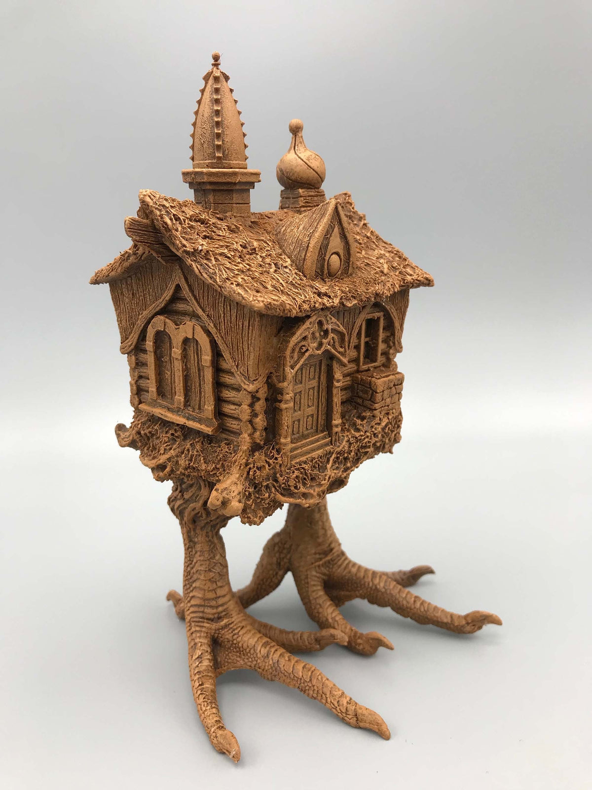 Baba Yaga Hut Statue, Hand Painted Resin Sculpture | Russian Folklore Figurine | Witch House Statue | Fantasy Art for Gothic Home Decor - -