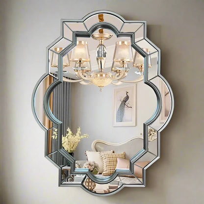 95*73cm Living Room Handmade Antique Mirrors Hanging Wall Mirrors for Home Default Title