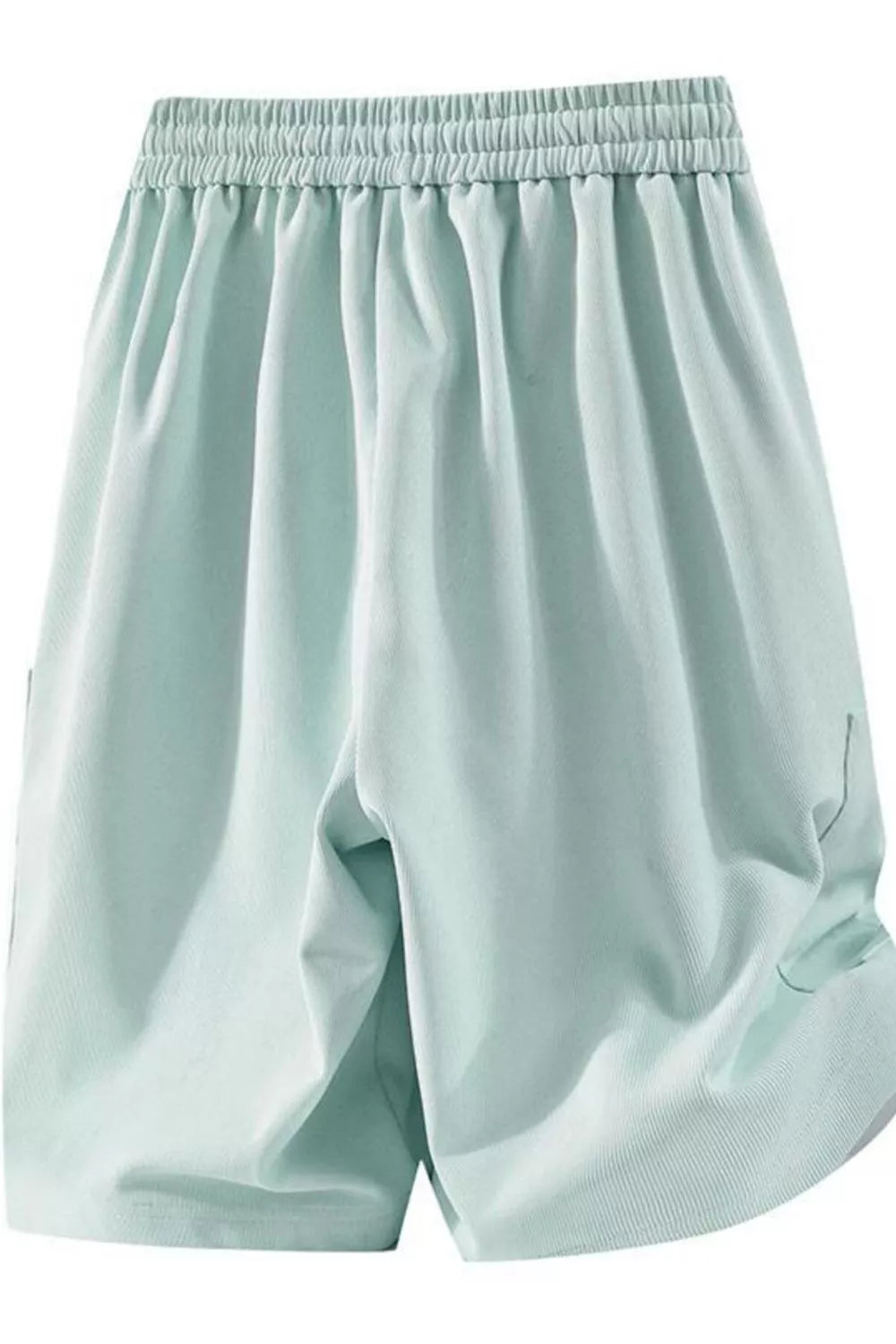Men's Plus Size Drawstring Pocketed Shorts - -