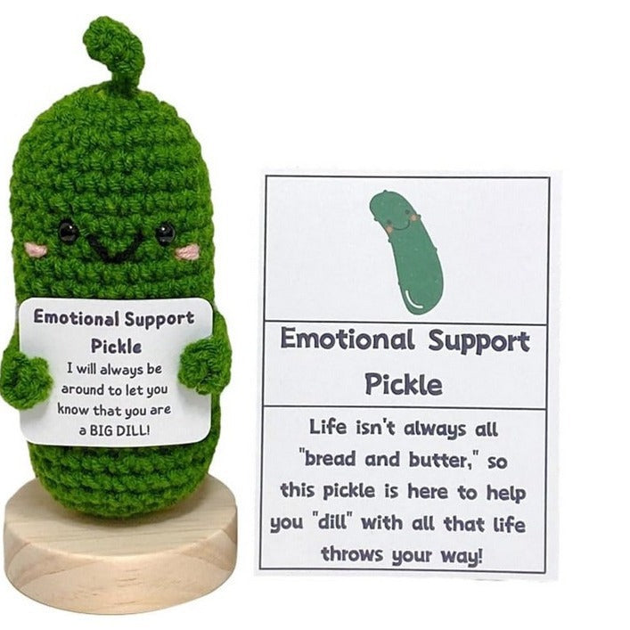 Charming Woven Cucumber Doll - - decor