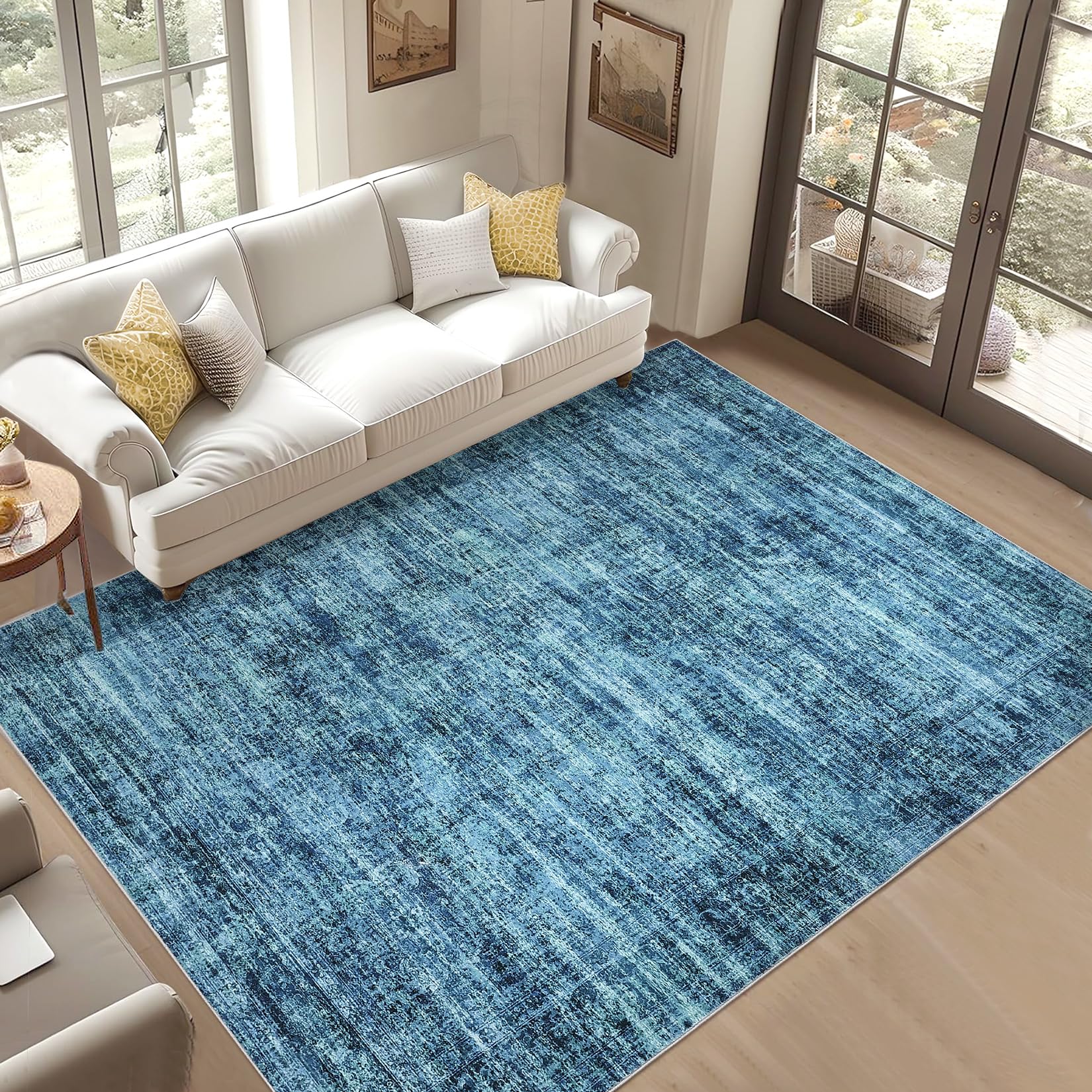 Vintage Comfort Area Rug - Blue Multi 6'x9' - rug
