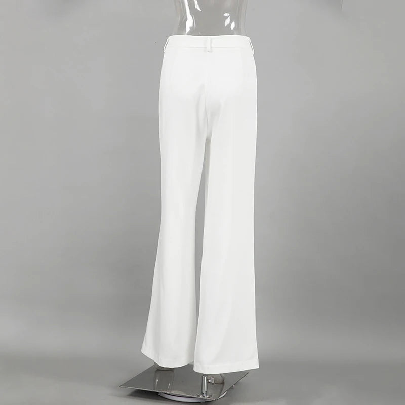 Women's White Wide Leg Pants