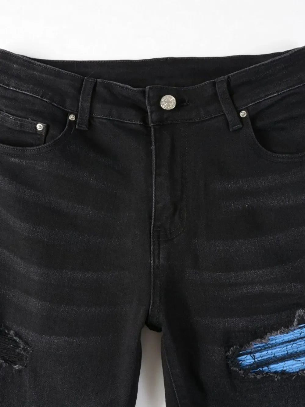 Men's Distressed Skinny Jeans - -